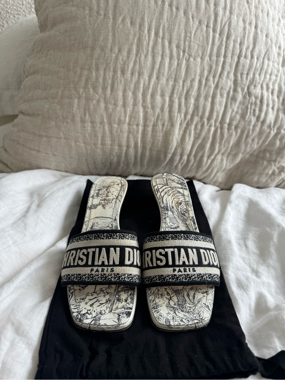 Authentic Dior Heeled Slides